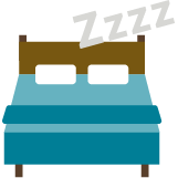 Illustration of a bed